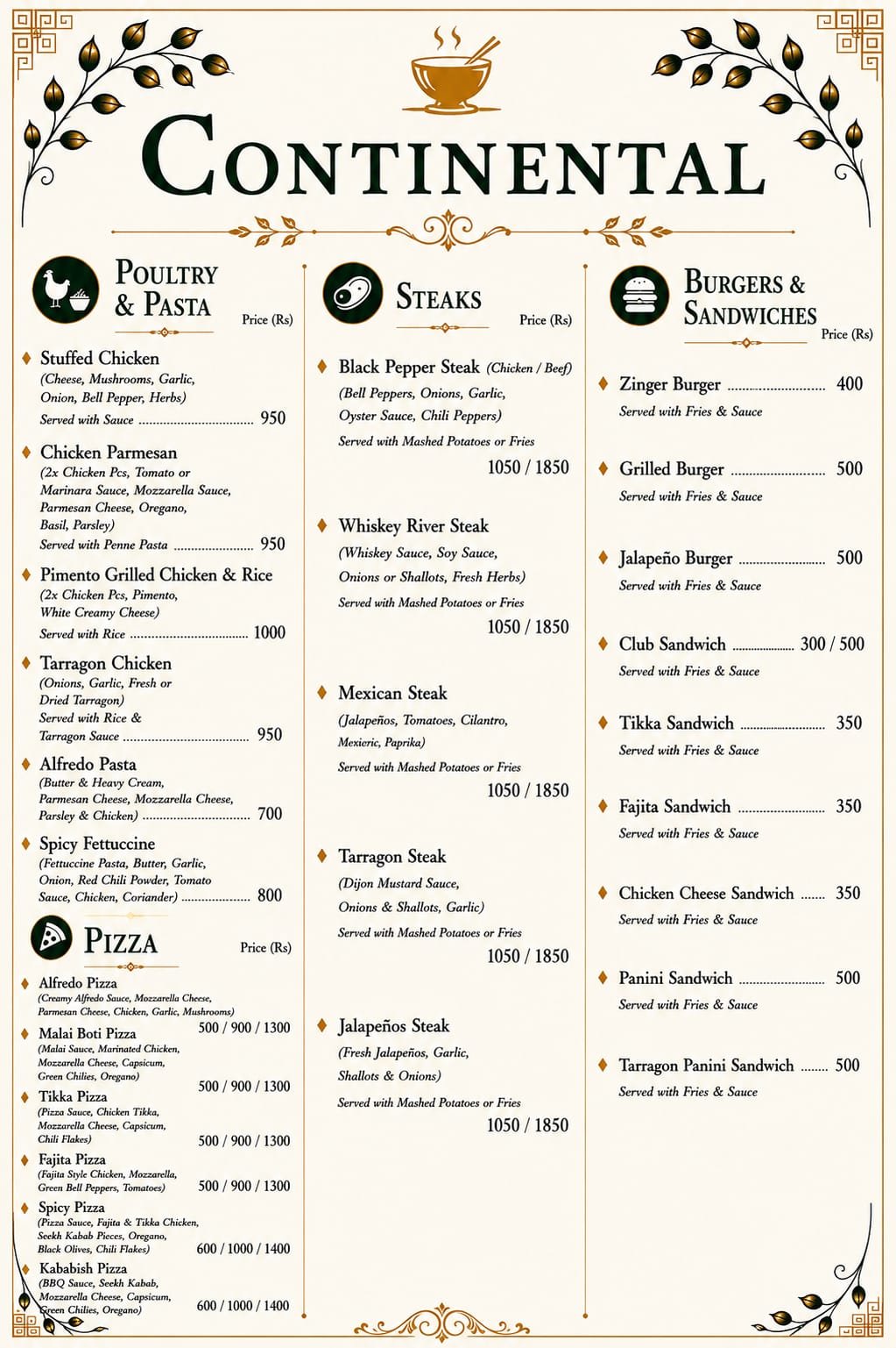 ARC Menu Page 3
